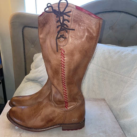 NWT BED|STU Janina Tan Flamingo Leather Boot - Picture 9 of 12
